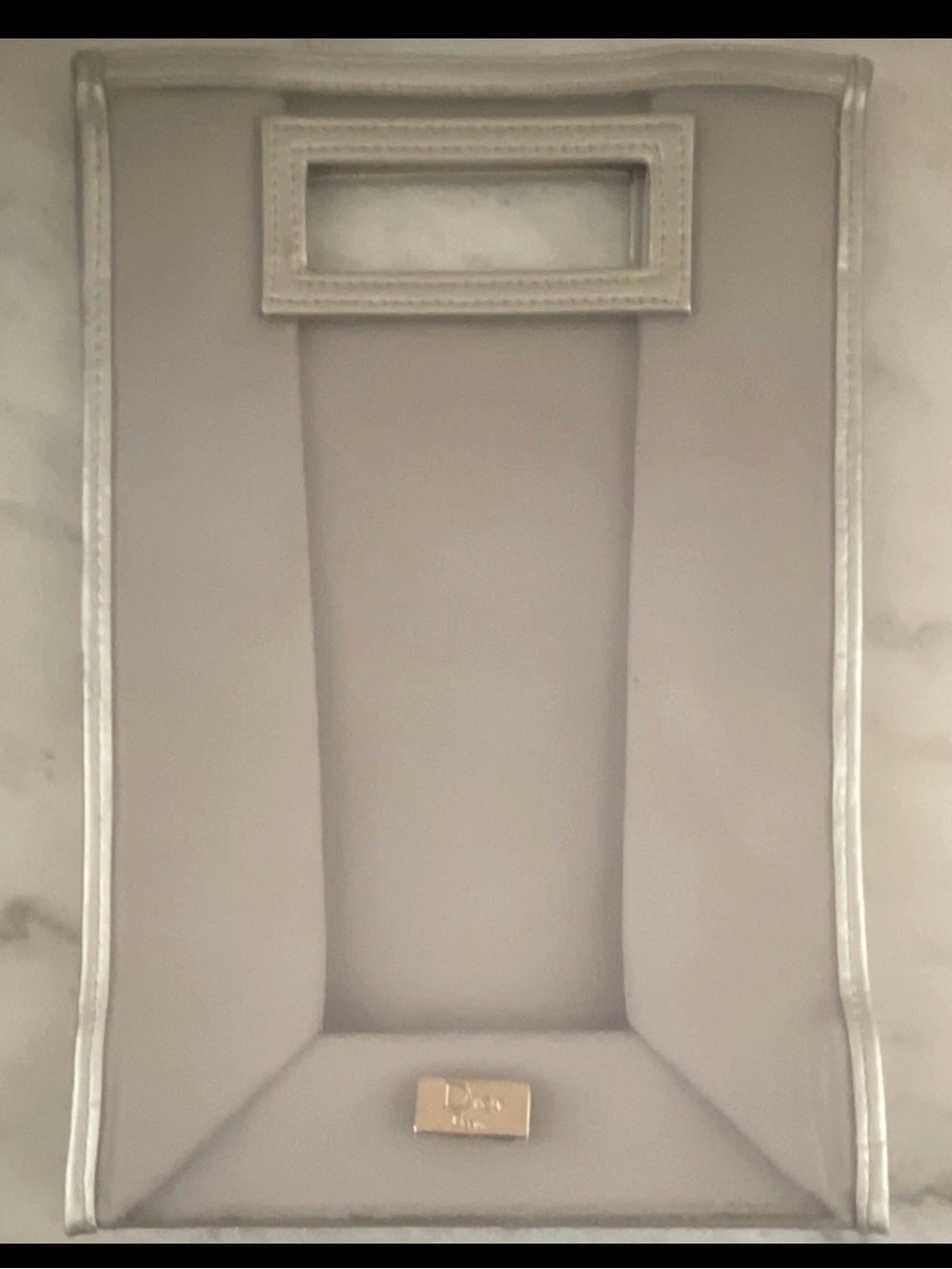 Dior Beauty Y2K silver mesh tote